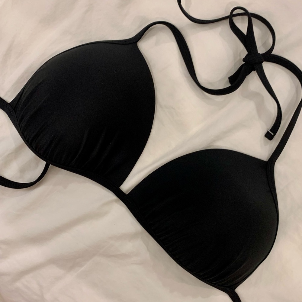 aerie black bathing suit top